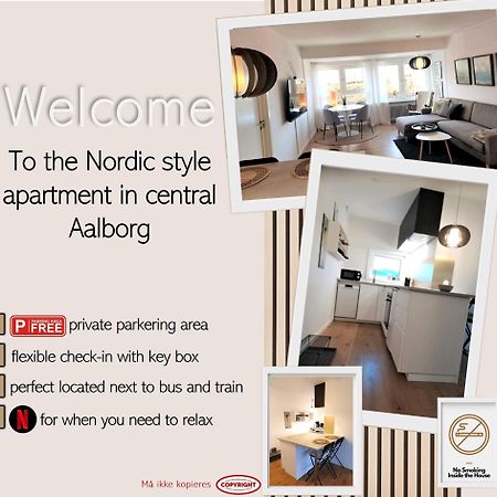 Nordic Style Apartment In Central Ålborg Eksteriør bilde